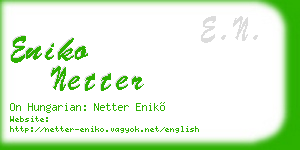eniko netter business card